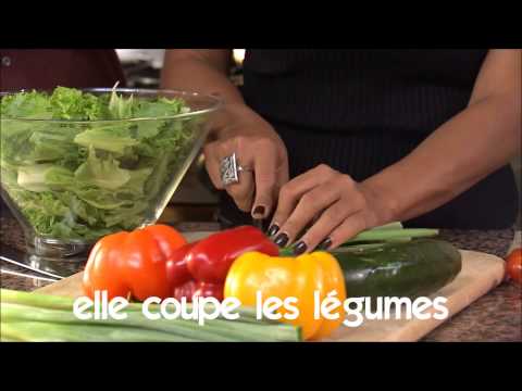 ვისწავლოთ ფრანგული # Vocabulaire # elle coupe les légumes